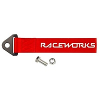 Raceworks Flexible Tow Strap Red 250mm  RWM-043