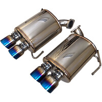 AVO Dual Stainless Steel Mufflers (WRX/STI 2015+) - Titanium Blue Tips