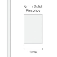 Pinstripe Solid White 6mm x 10mt