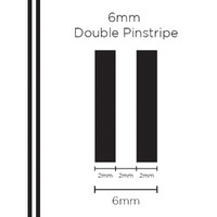Pinstripe Double Black 6mm x 10mt