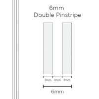 Pinstripe Double White 6mm x 10mt