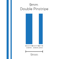 Pinstripe Double Medium Blue 9mm x 10mt