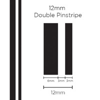Pinstripe Double Black 12mm x 10mt