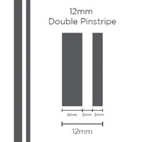 Pinstripe Double Charcoal 12mm x 10mt