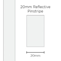 Pinstripe Reflective White 20mm x 1mt