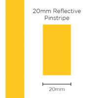 Pinstripe Reflective Yellow 20mm x 1mt