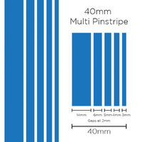 Pinstripe Multi Medium Blue 40mm x 10mt