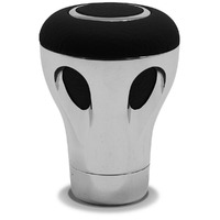 Chrome Gear Knob Black Leather Inserts