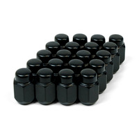 Wheel Nut Acorn Taper 12 X 1.25 Black 35mm 20pcs