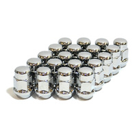 Wheel Nut Acorn Bulge 7/16 Chrome 35mm 20pcs