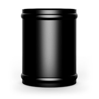 Aluminium Pipe 76mm ID x 100mm Black Anodised