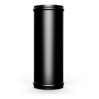 Aluminium Pipe 76mm ID x 200mm Black Anodised