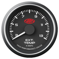Exhaust Temp Gauge 300c-1300c 52mm Black Muscle Series