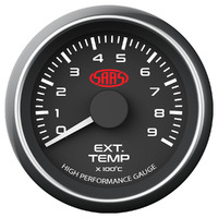 Exhaust Temp Gauge 0c-900c 52mm Black Muscle Series