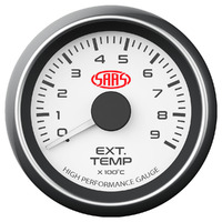 Exhaust Temp Gauge 0c-900c 52mm White Muscle Series