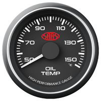Oil Temp Gauge 50c-150c 52mm Black Muscle Series