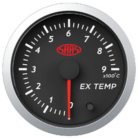 Exhaust Temp Gauge 0c-900c 52mm Black Street Series