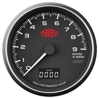 Tachometer 0-9K Shiftlite 3 1/2" 89mm In Dash Black Muscle Series