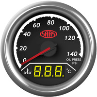 Dual Gauge Oil Pressure 140 Psi/Water Temp 40c-120c Analogue/Digital Trax Series