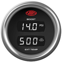 Dual Digital Gauge Boost 0-30 Psi / Exhaust Temp 0c-900c Trax