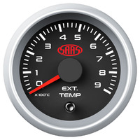 Exhaust Temp Gauge 0c-900c 52mm Black Muscle Series 2