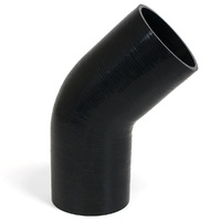 45Deg 4 Ply Silicone Hose 95mm x 95mm Black