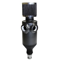 Oil Catch Can Baffle 2 X -12 AN Out Black Aluminium 500ml