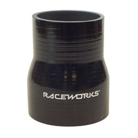 Raceworks Silicone Hose Reducer 3.5-3.75'' (89-95mm) Black 3.5"-3.75" SHR-350375BK