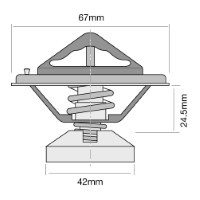 TRIDON HF Thermostat For Rexton Y200-RX270 03/04-03/08 2.7L OM665.935, OM665.925