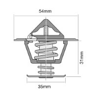 TRIDON HF Thermostat For Audi 80 Inc. Quattro 06/86-12/92 1.8L-2.0L 