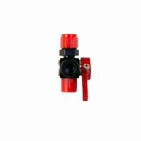AEROMOTIVE Valve, Shut Off, Three Way, Bulkhead, AN-06(44607)
