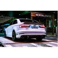 IPE (STAINLESS)EXHAUST SYSTEM-Front Pipe + Mid Pipe + Valvetronic Muffler +Tips(Chrome Black)(RS3 (8V.2) Sedan(2017 - on))