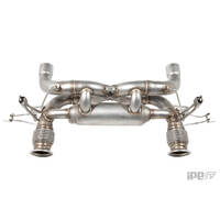 IPE (STAINLESS)EXHAUST SYSTEM Valvetronic Muffler + Tips( Titanium Polished Silver) Lamborghini Huracán  EVO (2019 - ON) OPF VERSION