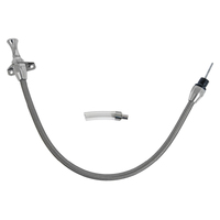 Proflow Transmission Dipstick Braided Stainless Steel Natural Bellhousing Mount 700R4 4L60E Each