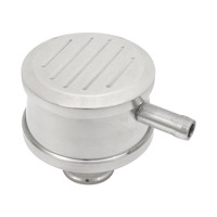 Proflow Breather Cap Push-In with Tube Ball-Milled ,Polished Aluminum