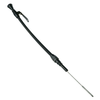 Proflow Engine Dipstick Braided Stainless Steel Black Billet Handle For Chevrolet Big Block