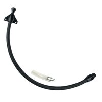 Proflow Transmission Dipstick Braided Stainless Black Billet Handle Firewall Mount For Chrysler 727 Each