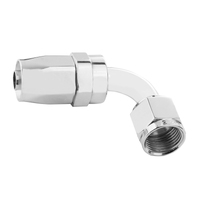 Proflow 90 Degree Hose End -08AN Hose to Female Polished