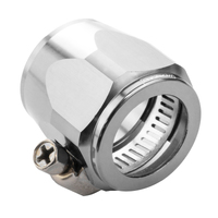 Proflow Aluminium Hex Hose Finisher Clamp 24.8mm ID Silver