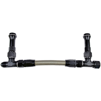 Proflow Fuel Line kit Holley 4150 -8 AN Single Inlet Swivel-Seal Black Stainless Steel Hose Black