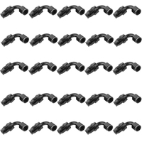 Proflow Bulk Pack Aluminium 90 Degree Hose End -06AN PTFE Hose Black 25pc
