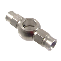 Proflow Stainless Steel Double Hose Banjo Hose End 7/16 12mm For -03AN PTFE Hose