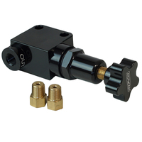Proflow Billet Aluminium Brake Proportioning Valve Knob Adjustment 3/8;;-24 Single Inlet/Outlet Each