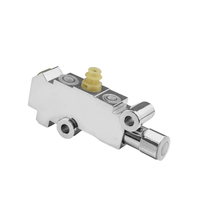 Proflow Brake Proportioning Valve Fixed Dual Inlet 3 Outlets Chrome Front Disc/Drum Brakes