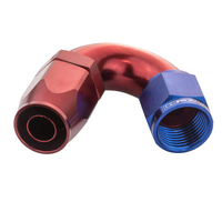 Proflow Fitting Hose End 120 Degree Full Flow -06AN Blue/Red
