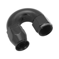 Proflow 180 Degree Fitting Hose End AN6 Suit PTFE Hose Black