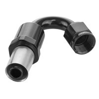 Proflow Crimp Hose End 150 Degree -06AN Black