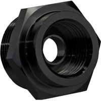 Proflow Fitting Fuel Adaptor Holley 7/8-20AN To 5/8-18 Convex Seat Black 2Pc