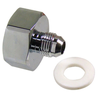 Proflow Nitrous Bottle Nut Aluminium Black Anodised 1 in. Female to -4 AN Male Each