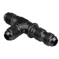 Proflow Fitting Adaptor -06AN Flare Bulkhead Run Tee Black